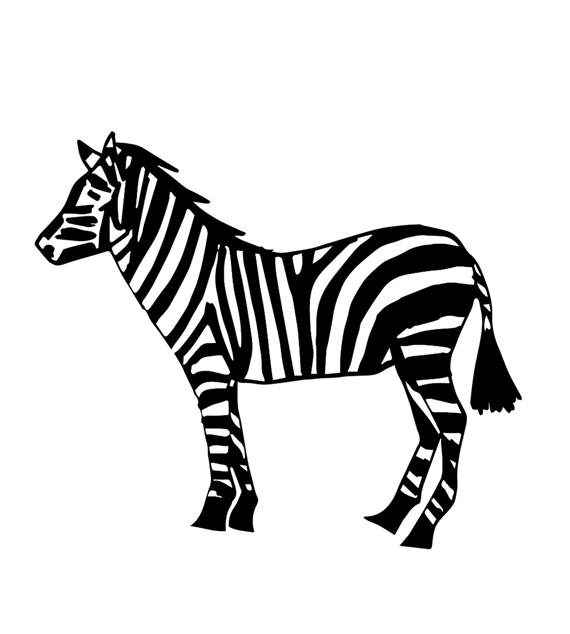 Zebra, 2024 (gemengde techniek) door Daisy de Villeneuve