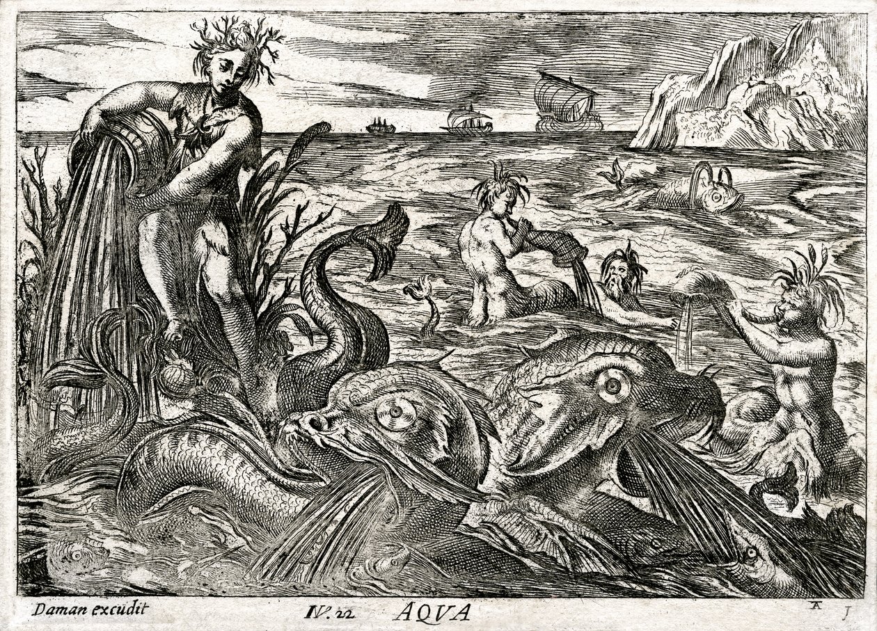 Aqua: allegorie van water door Daman