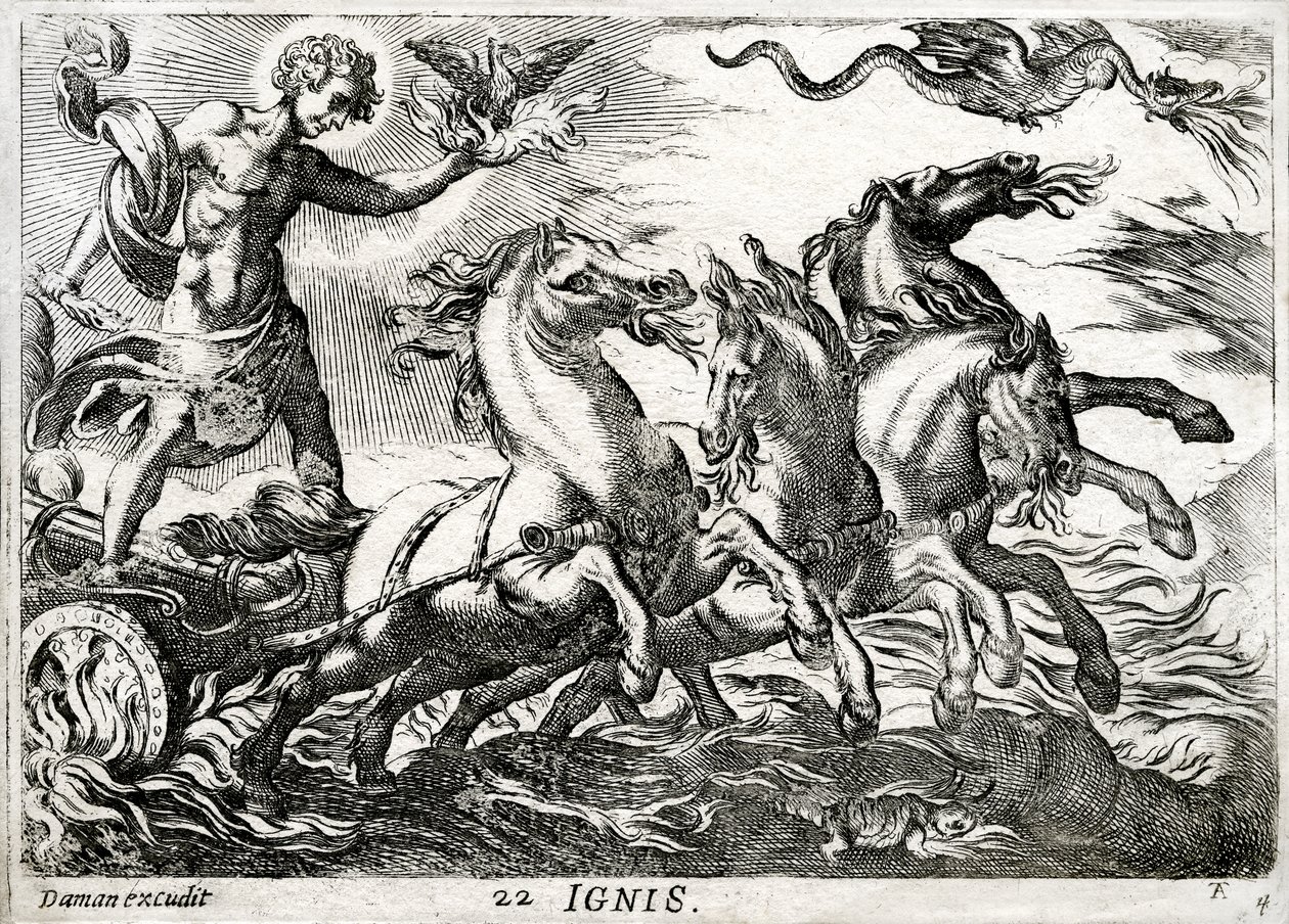 Ignis: allegorie van vuur door Daman