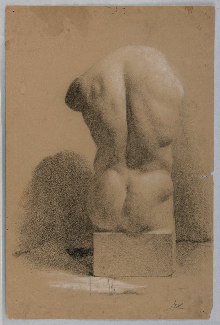 Mannelijke Torso van een Gipsafgietsel door Daniel Huntington