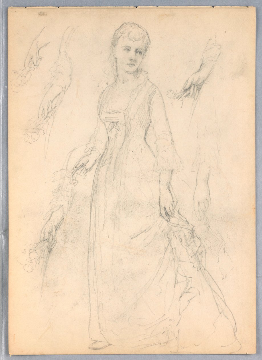 Studie voor "Titian Showing" door Daniel Huntington