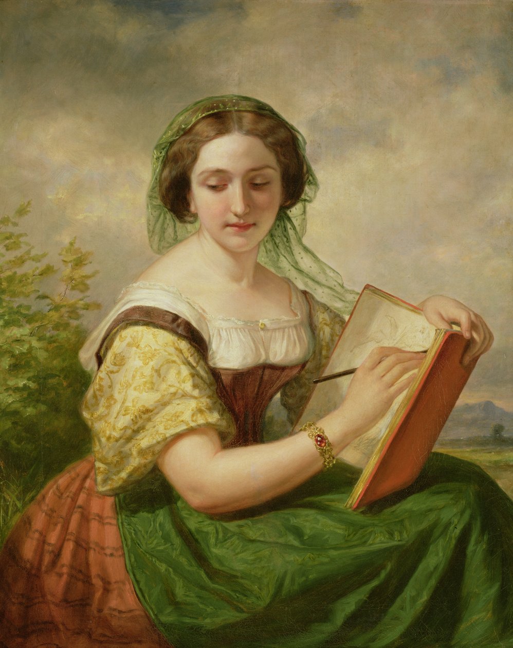 De Schetser, Portret van Juffrouw Rosina door Daniel Huntington