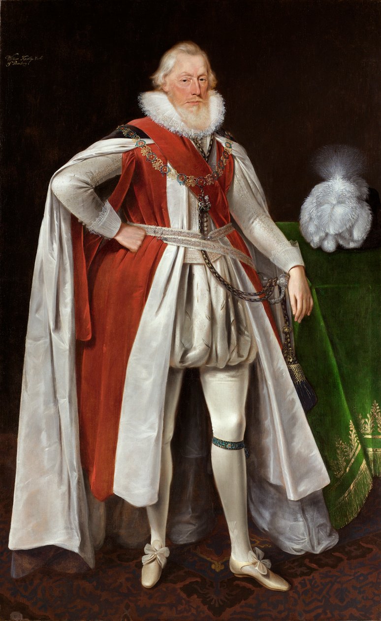 William Knollys, 1e Graaf van Banbury, ca. 1615-1620 door Daniel Mytens