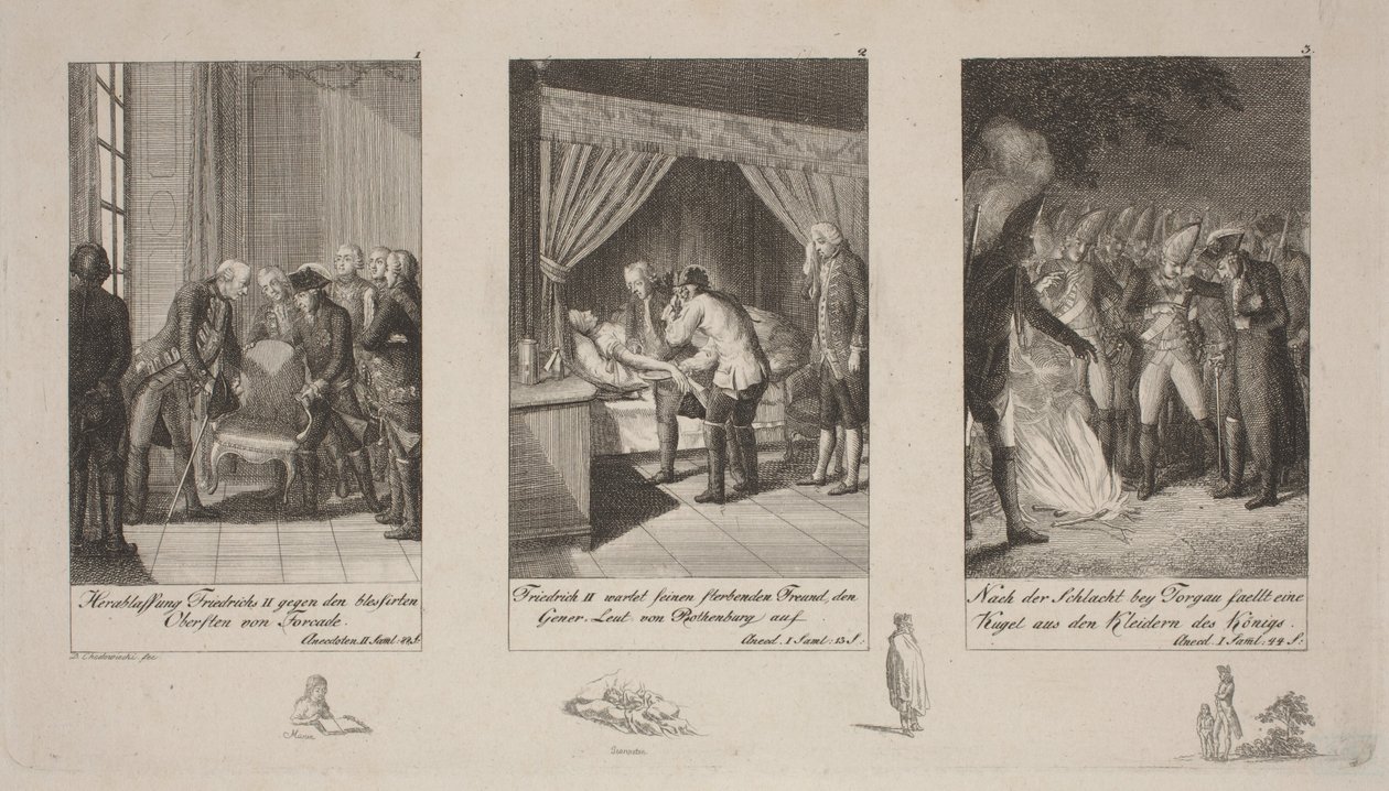 Anekdotes van Koning Frederik II door Daniel Nikolaus Chodowiecki