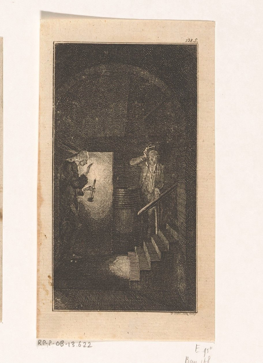 Sebaldus Nothanker in de kelder door Daniel Nikolaus Chodowiecki