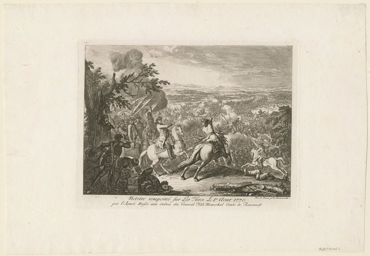 De Slag bij Cahul, 1770 door Daniel Nikolaus Chodowiecki