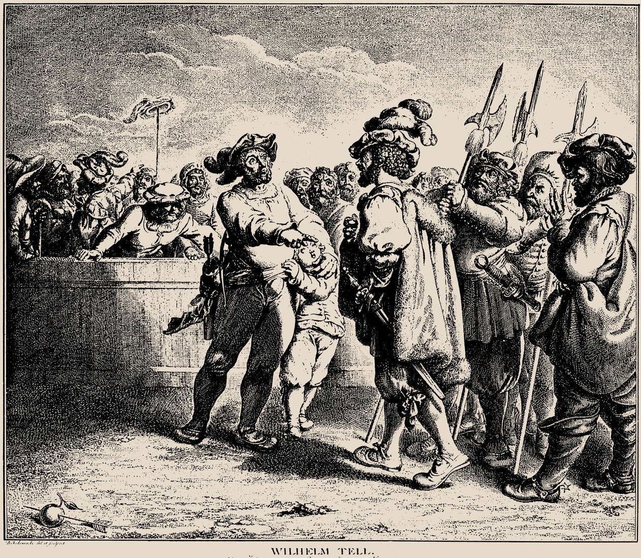 Wilhelm Tell, 1781 door Daniel Nikolaus Chodowiecki