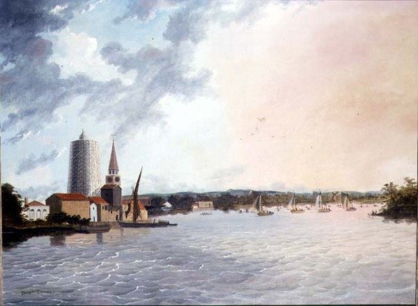 Een regatta bij Battersea door Daniel Turner