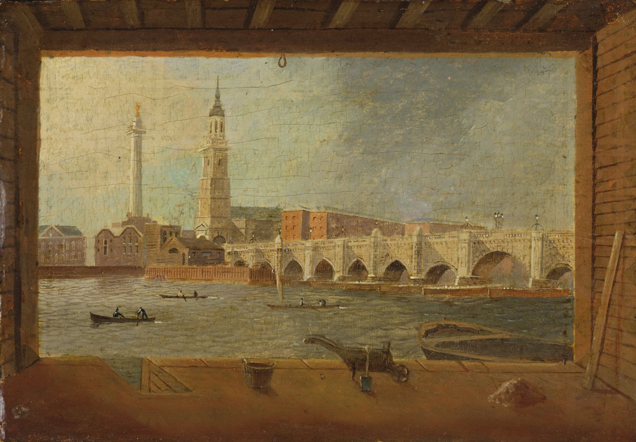 Een uitzicht op London Bridge door Daniel Turner