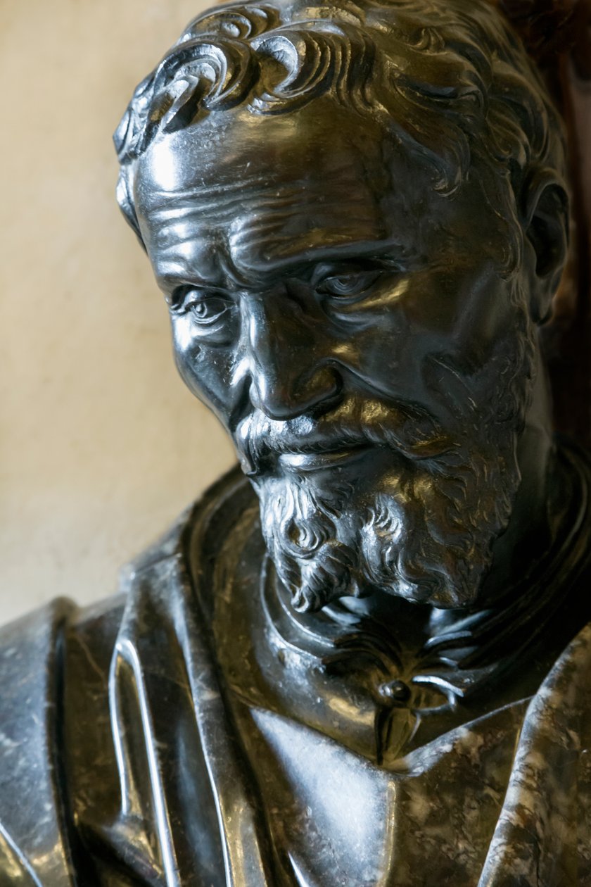 Buste van Michelangelo door Daniele da Volterra