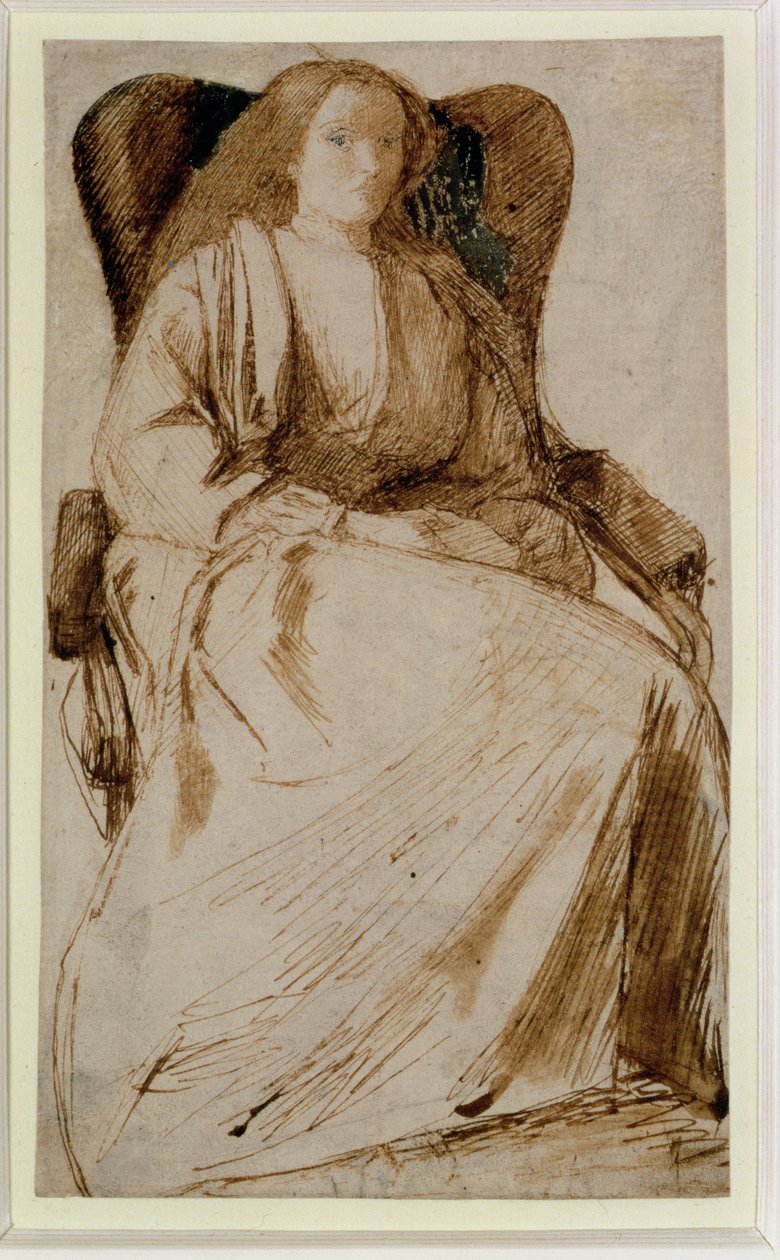 Elizabeth Siddal, 1855-58 door Dante Gabriel Charles Rossetti