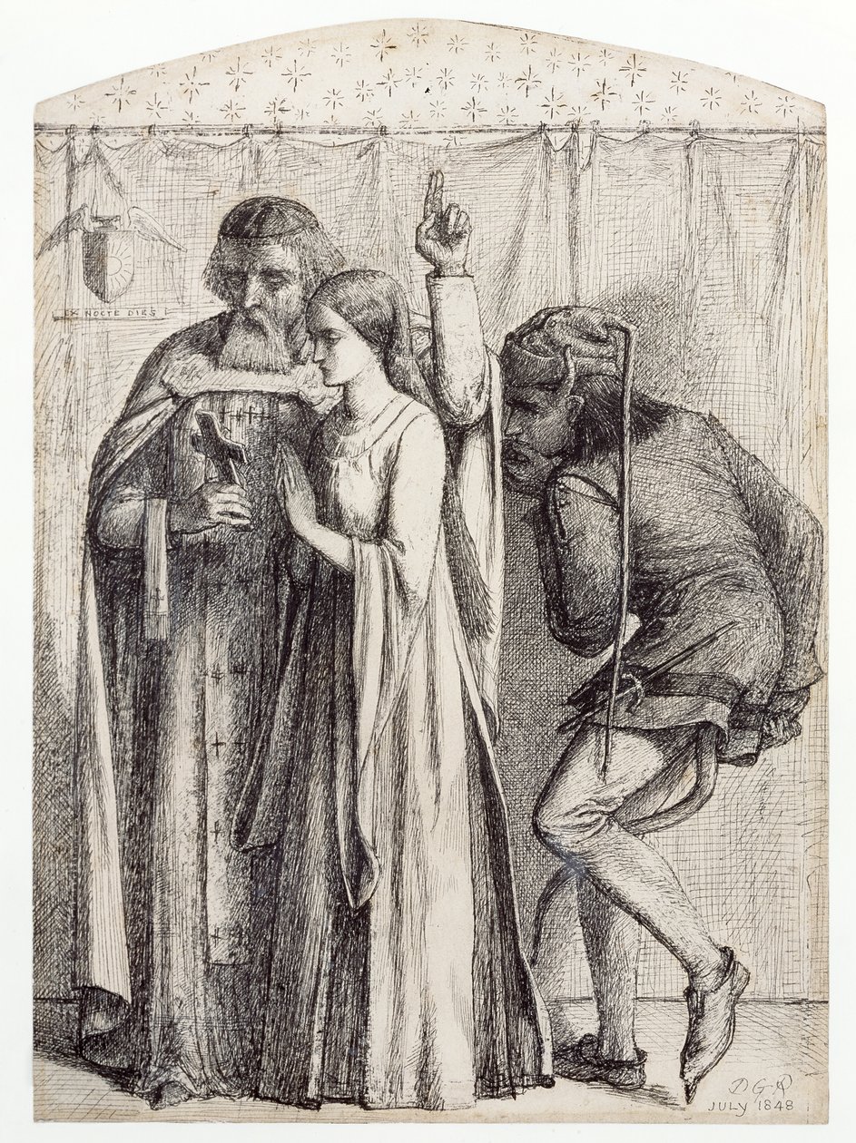 Retro me Sathana, 1848 door Dante Gabriel Charles Rossetti