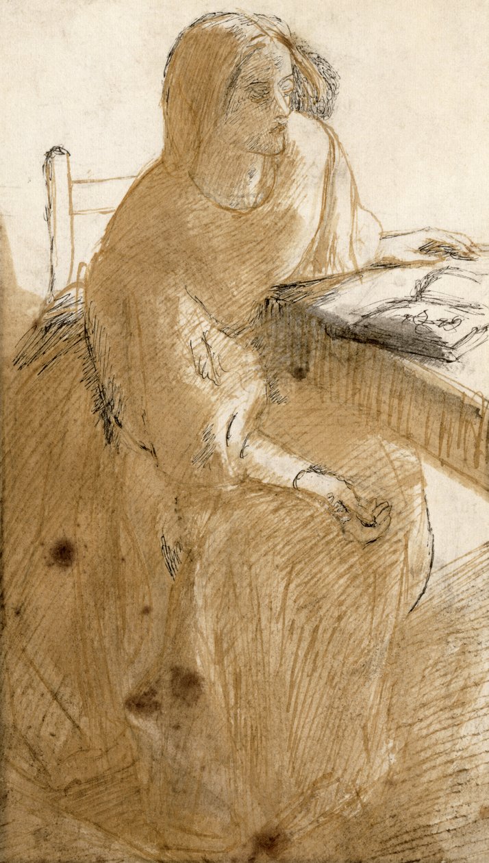 Lizzie Siddal door Dante Gabriel Charles Rossetti