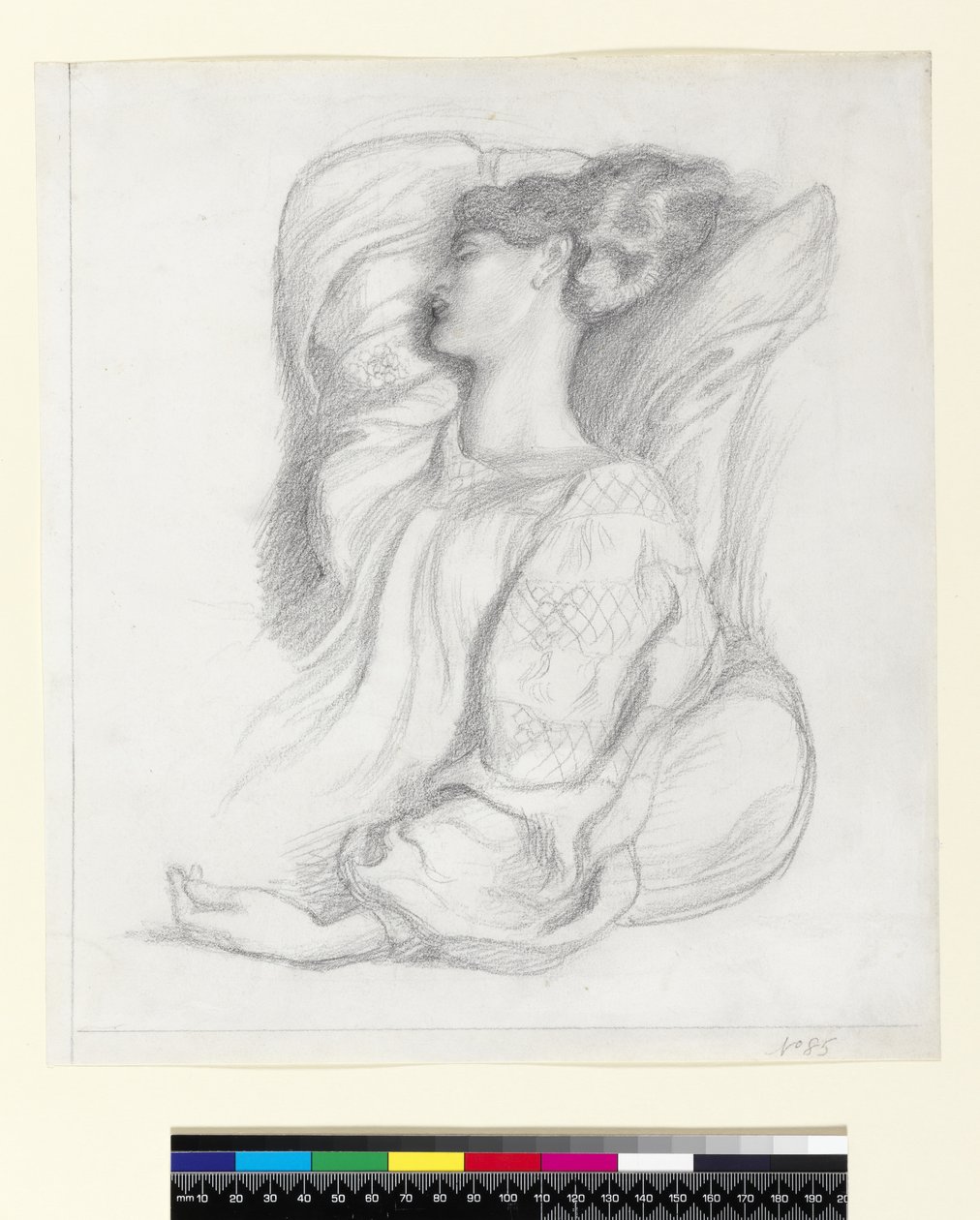 Studie van mevrouw William Morris (1839-1914), c.1873 door Dante Gabriel Charles Rossetti