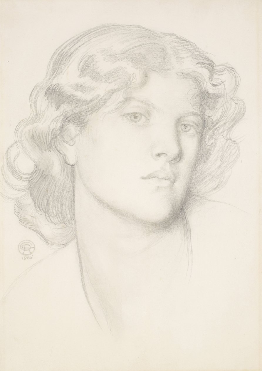 De blauwe prieel door Dante Gabriel Charles Rossetti