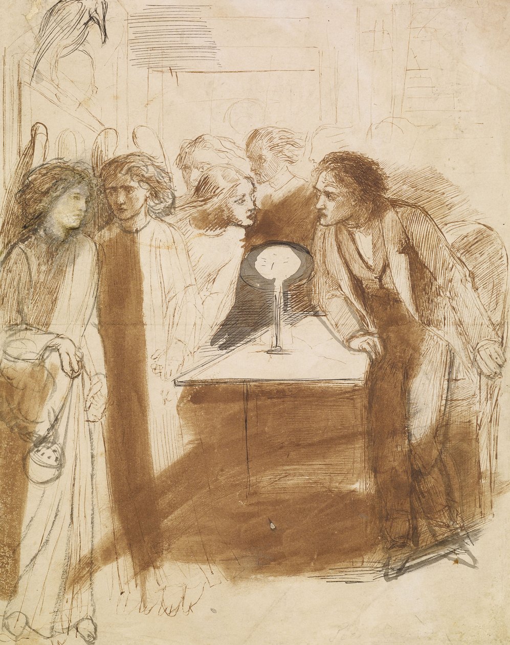 De raaf door Dante Gabriel Charles Rossetti