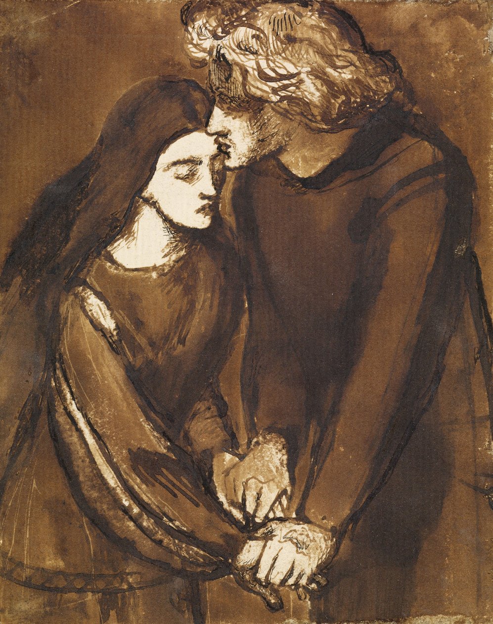 Twee Geliefden door Dante Gabriel Charles Rossetti