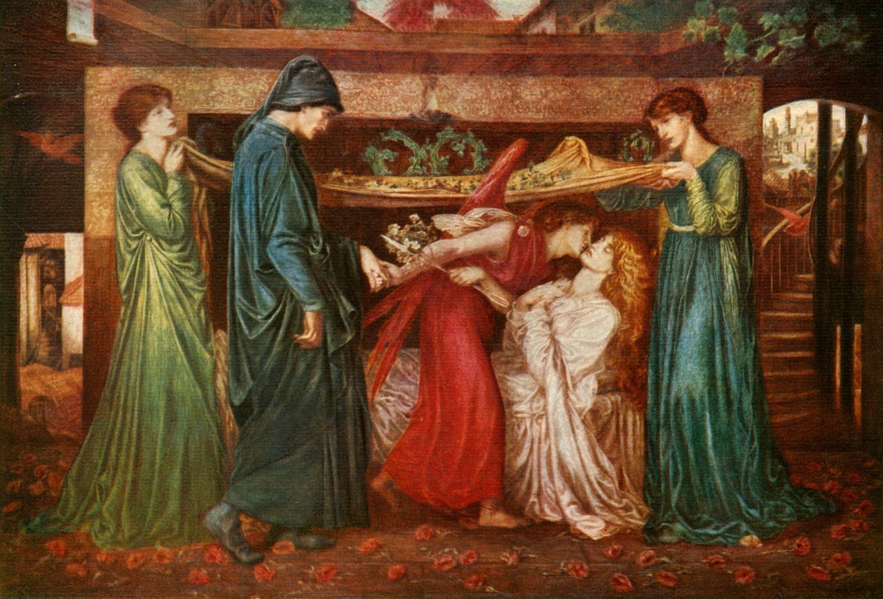 Dantes Droom, 1871, ca. 1912 door Dante Gabriel Charles Rossetti