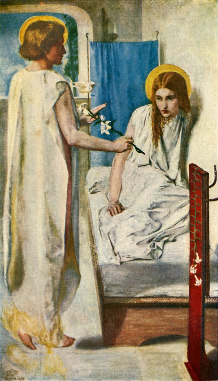 Ecce Ancilla Domini door Dante Gabriel Charles Rossetti