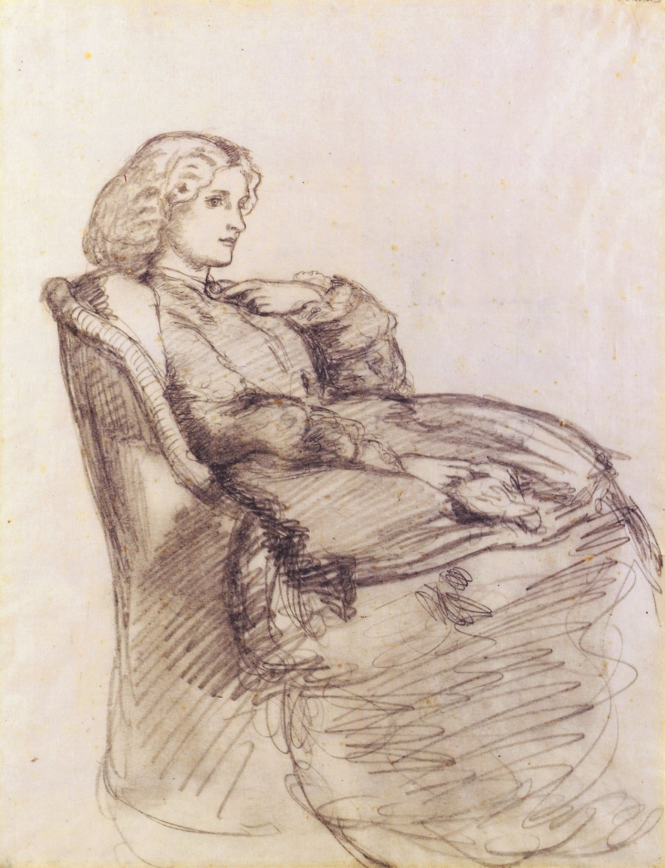 Portret van Annie Miller door Dante Gabriel Charles Rossetti