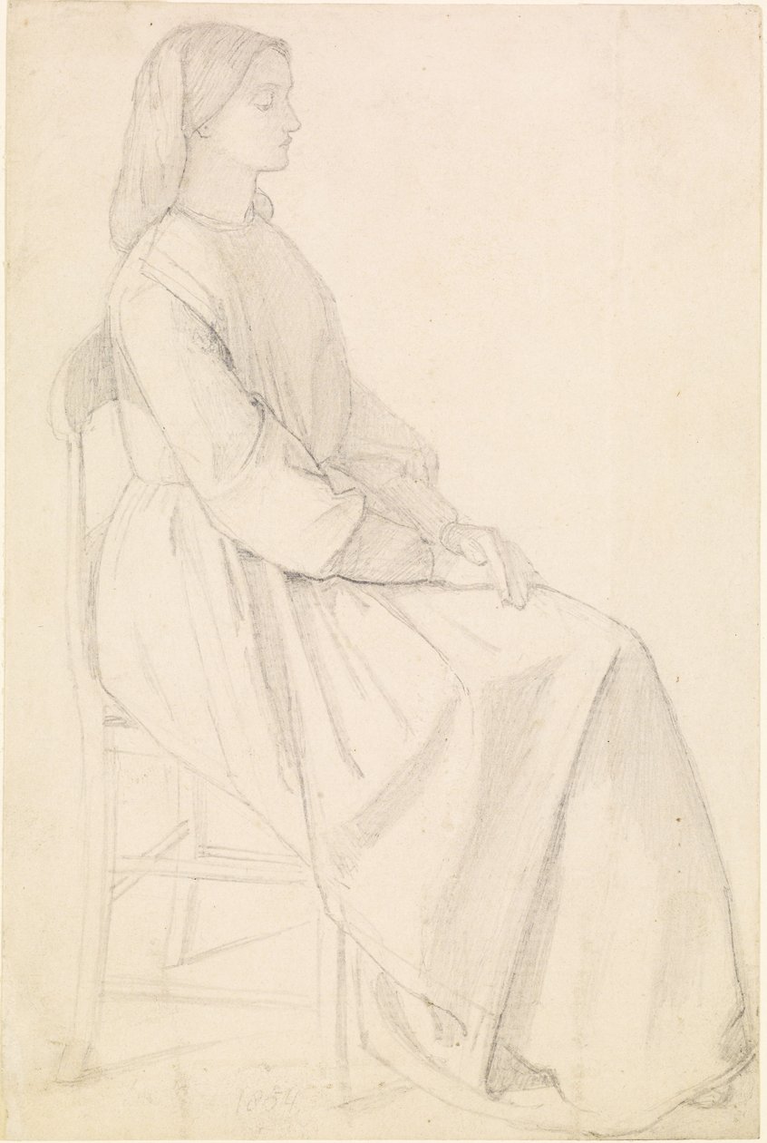 Portret van Elizabeth Siddal door Dante Gabriel Charles Rossetti