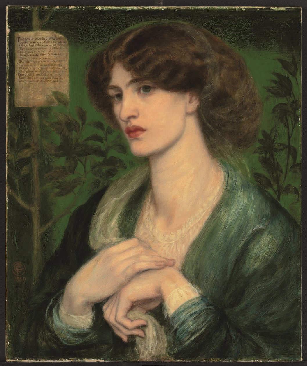 De Begroeting van Beatrice door Dante Gabriel Charles Rossetti