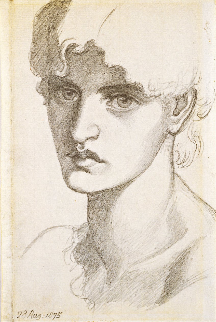 Jane Morris door Dante Gabriel Rossetti