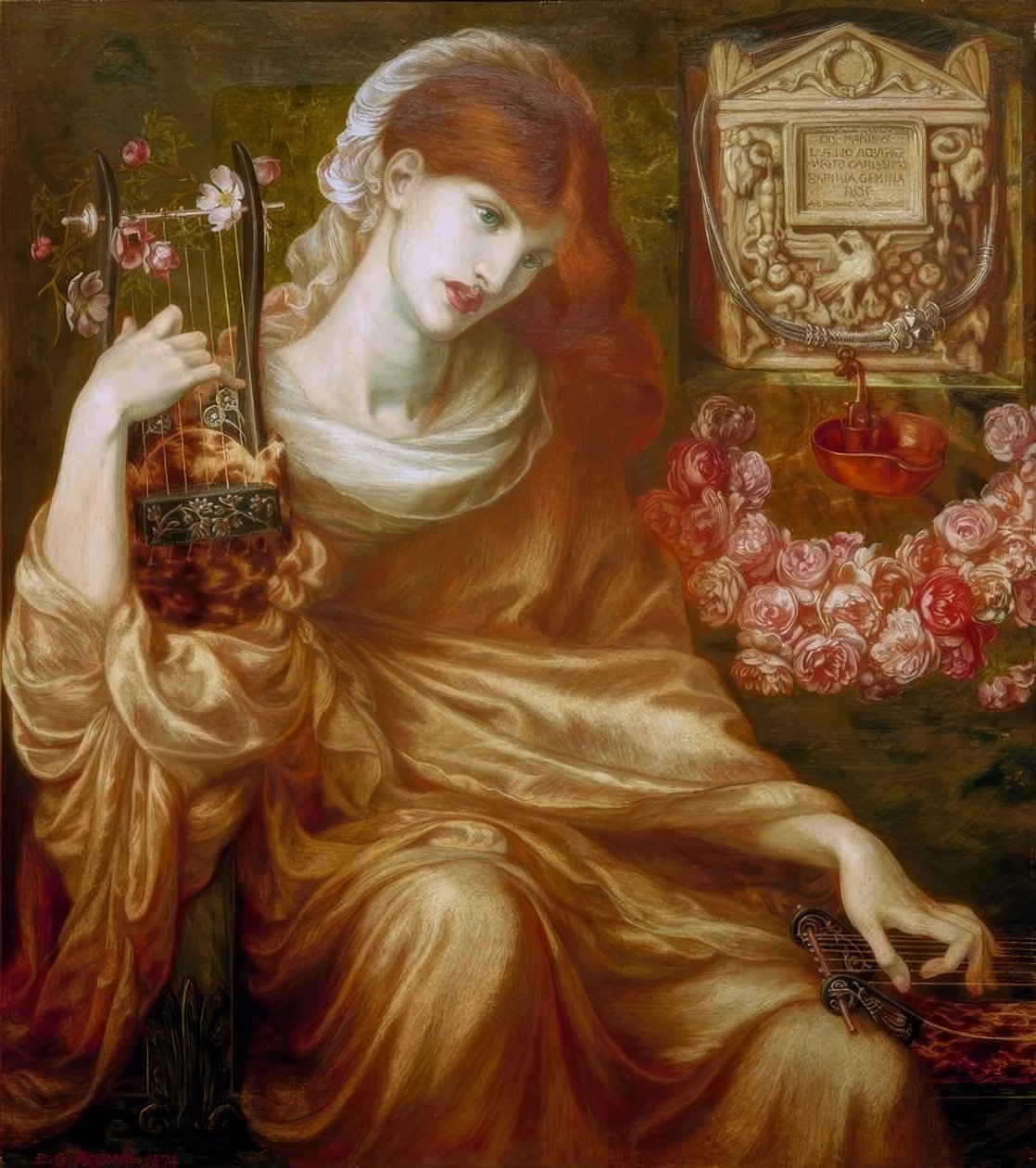 Romeinse weduwe (Dīs Manibus) door Dante Gabriel Charles Rossetti