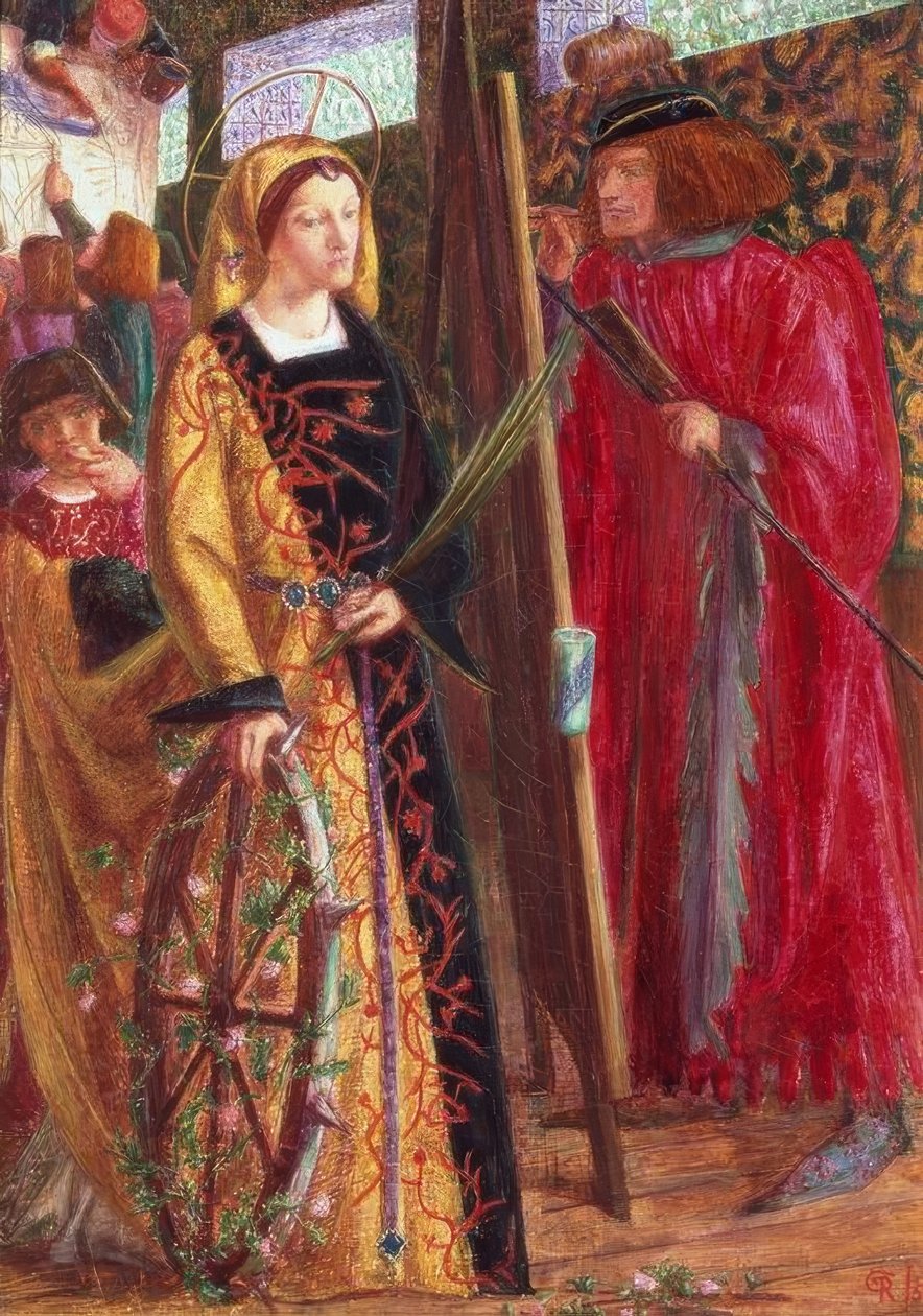 St. Catherine door Dante Gabriel Charles Rossetti