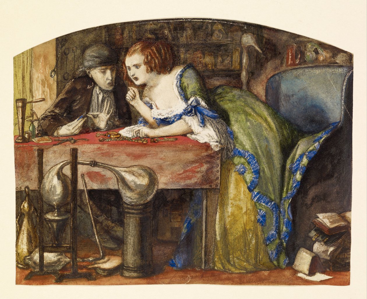 Het Laboratorium door Dante Gabriel Rossetti