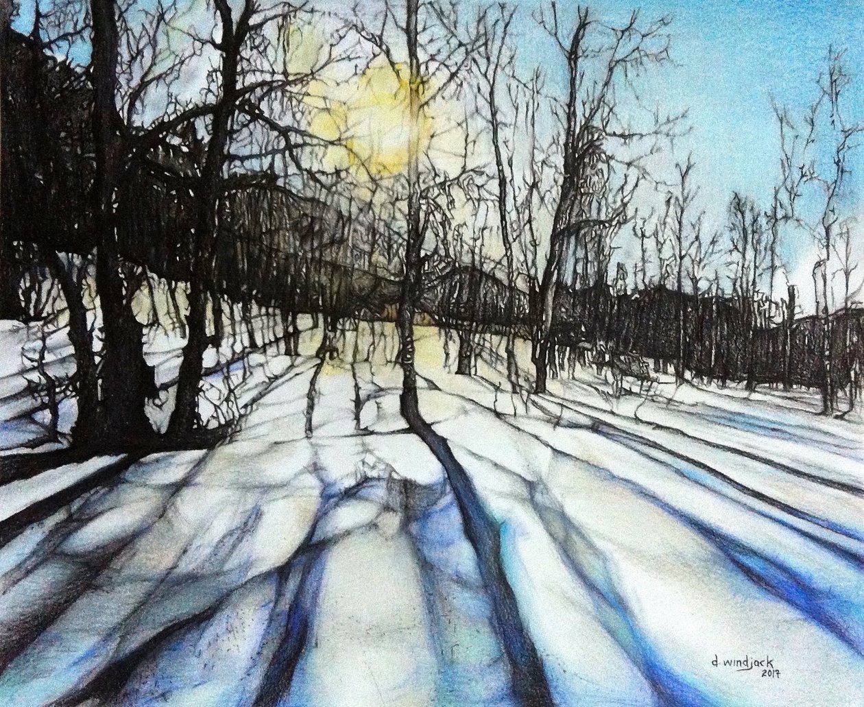 Winter schaduwen door Darrell Windjack