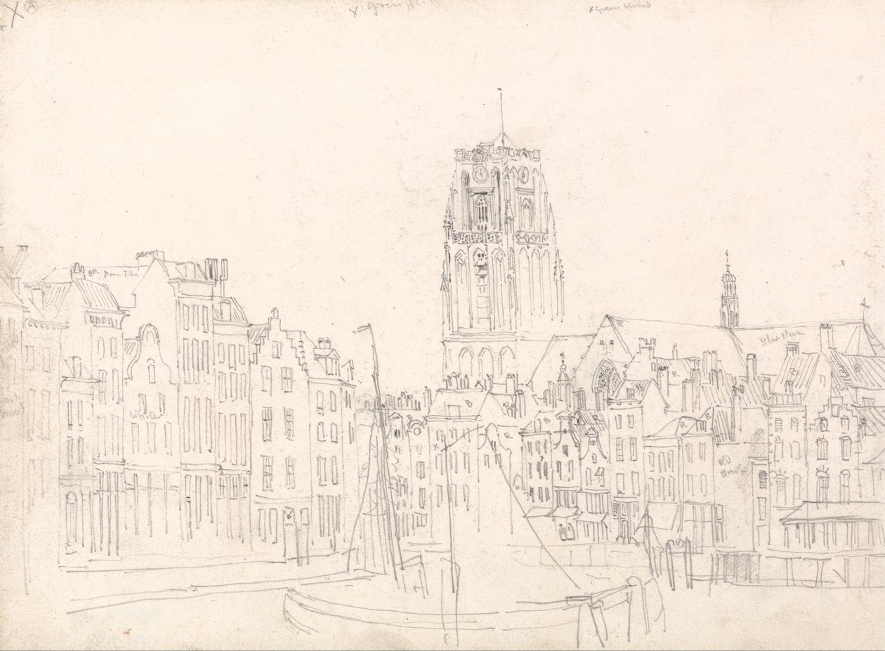Rotterdam - De Kerk van Sint-Laurens door David Cox