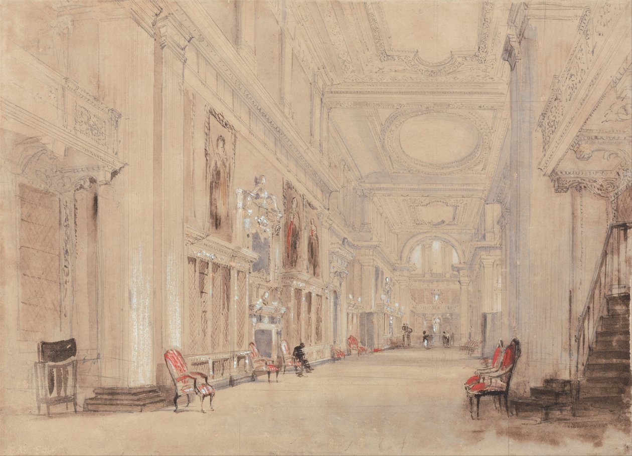 De portrettengalerij, Hardwick Hall, Derbyshire door David Cox