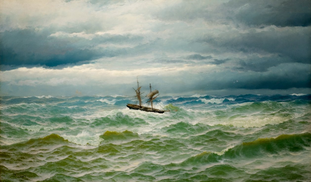 Zeegezicht, 1882 door David James