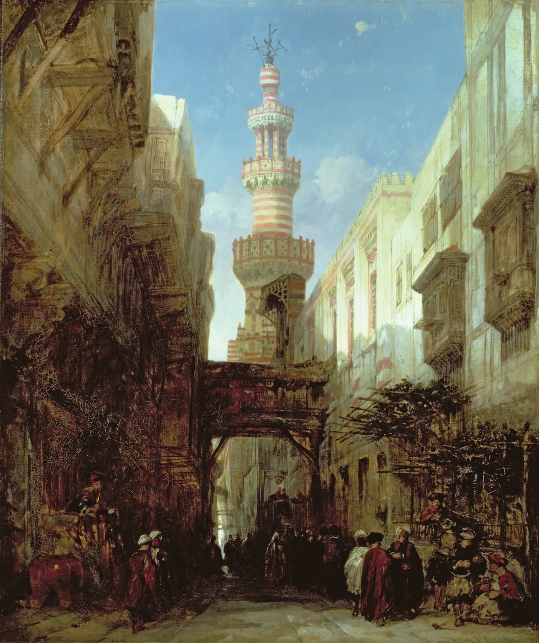 Straat in Caïro, 1846 door David Roberts