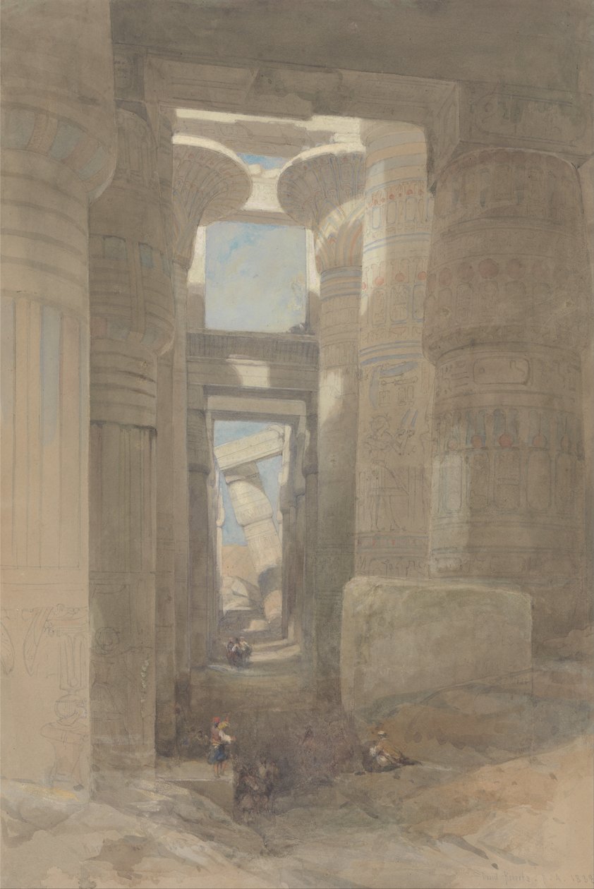 De grote tempel van Amon Karnak, De hypostyle hal door David Roberts