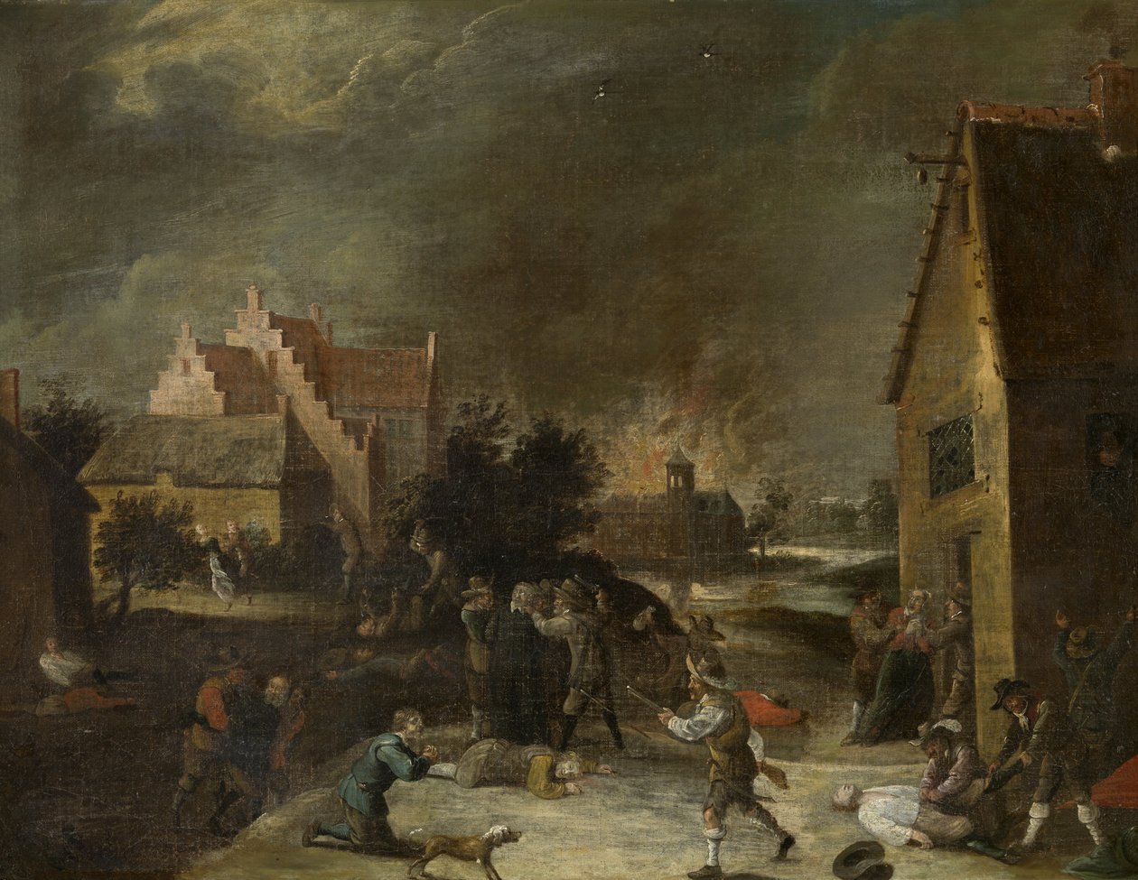 Plundering van een dorp door David Teniers the Younger