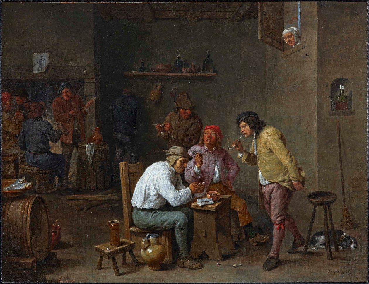 Tafereel in een taverne door David Teniers the Younger