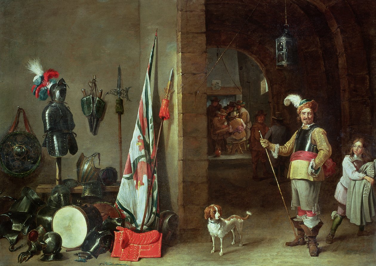 Wachtkamer door David Teniers the Younger