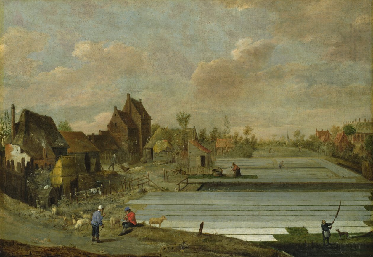 De bleekplaats door David Teniers the Younger