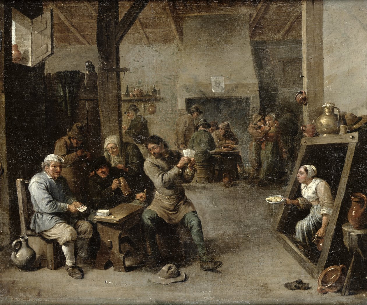 De Kaartspelers door David Teniers the Younger