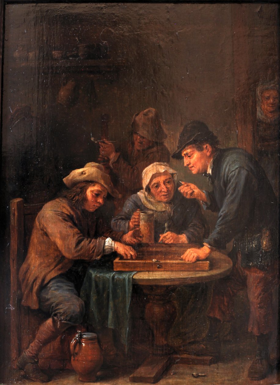 Trictrac spelers door David Teniers the Younger