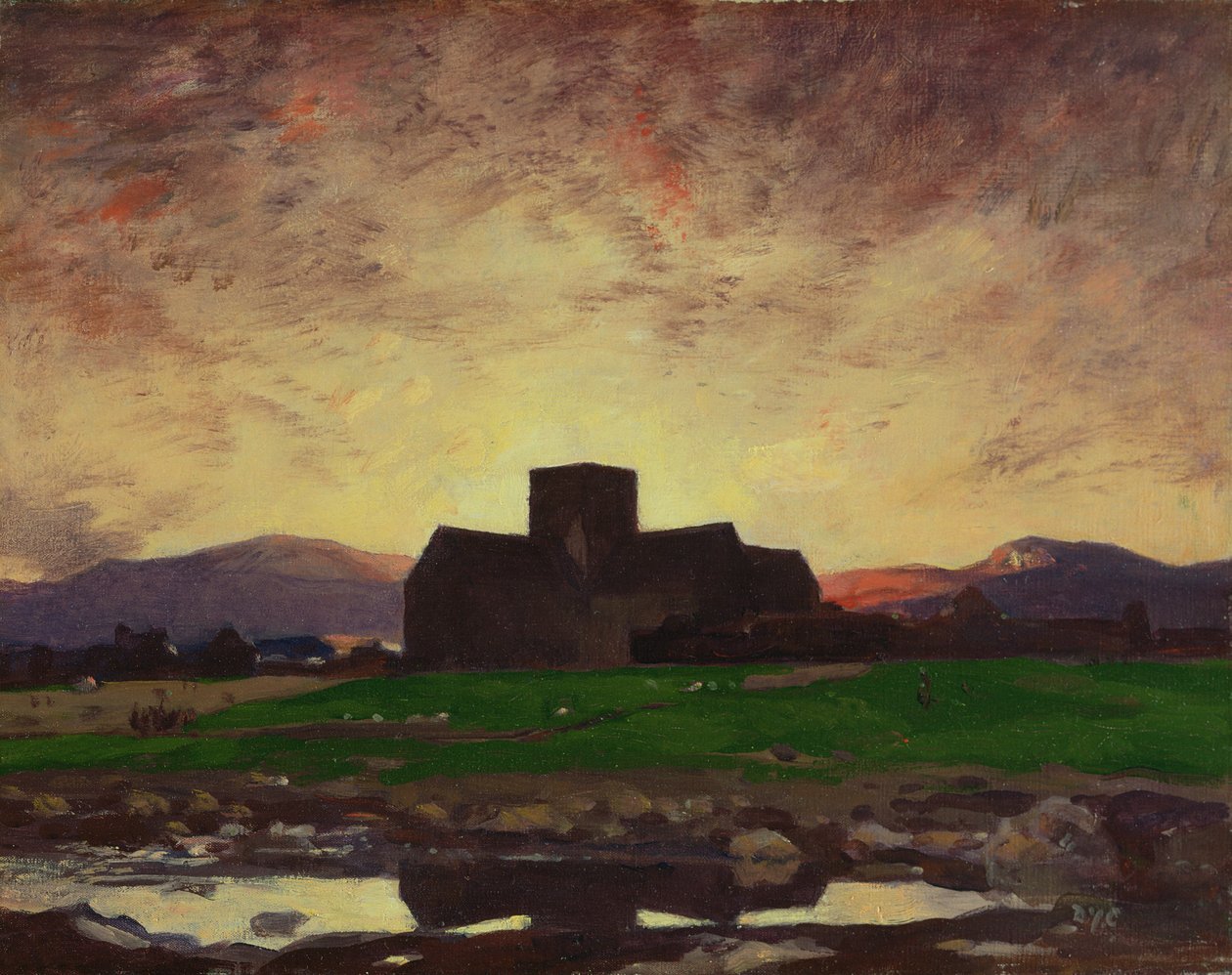 Zonsondergang, Iona door David Young Cameron