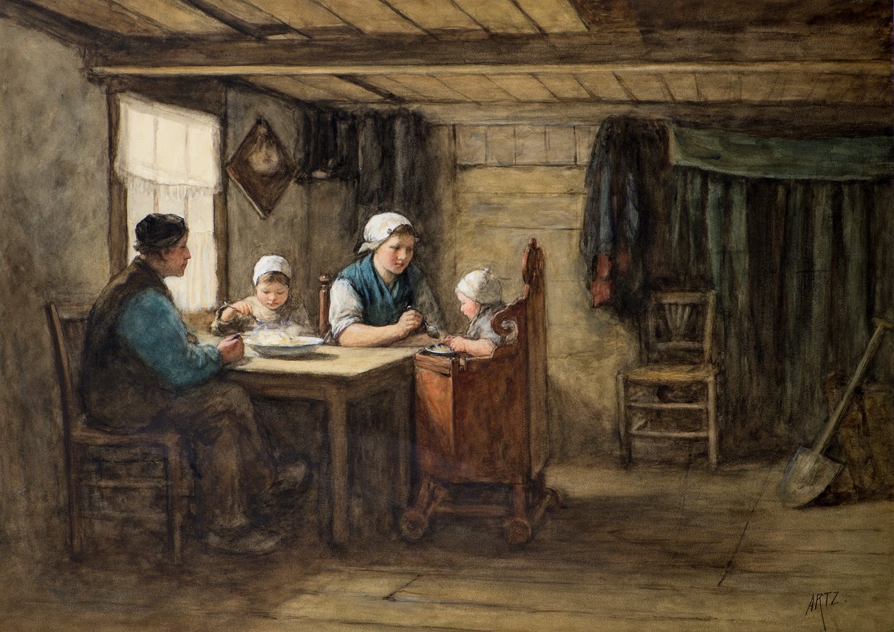 De Middagmaaltijd door David Adolph Constant Artz