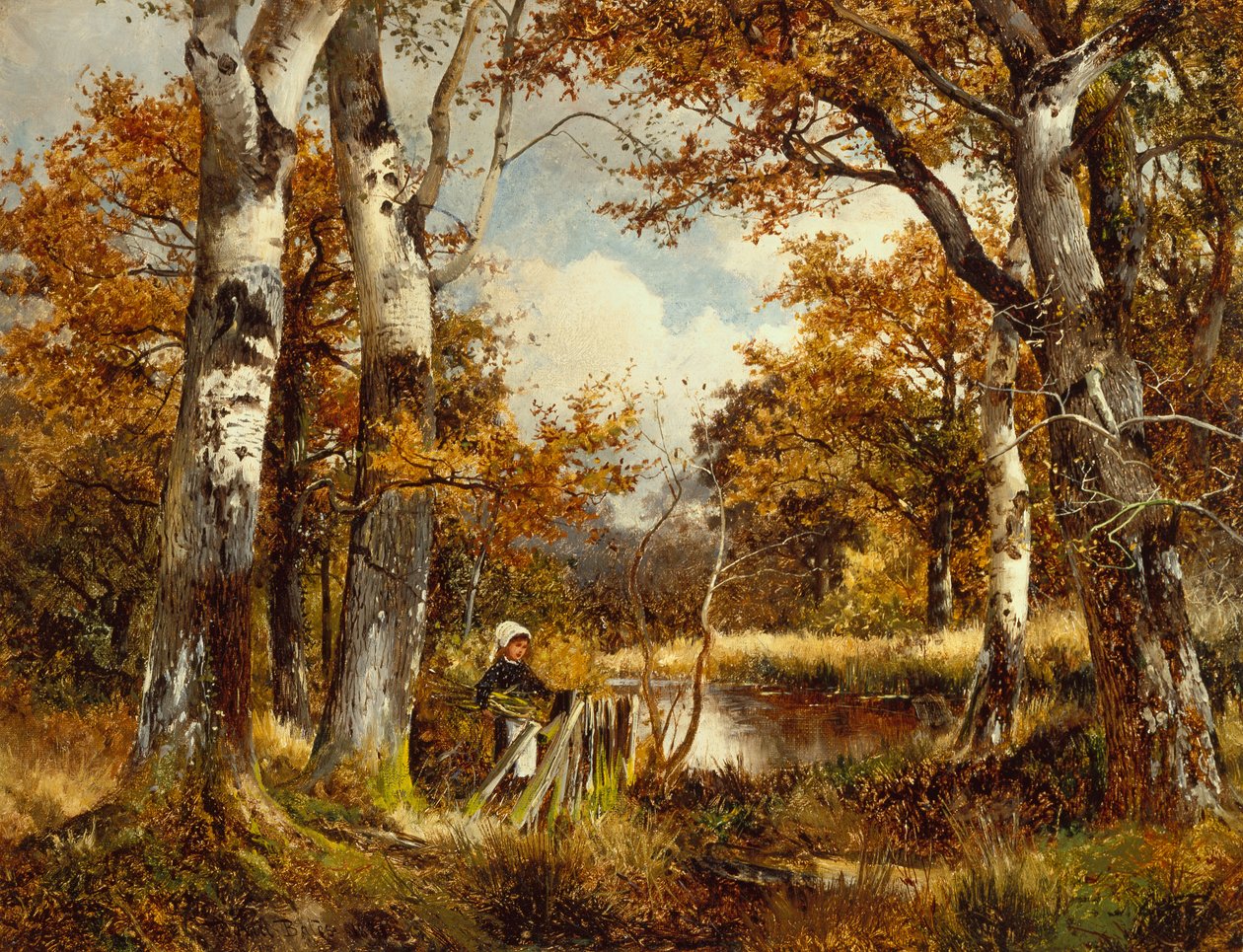 Een stroompje in Warwickshire door David Bates