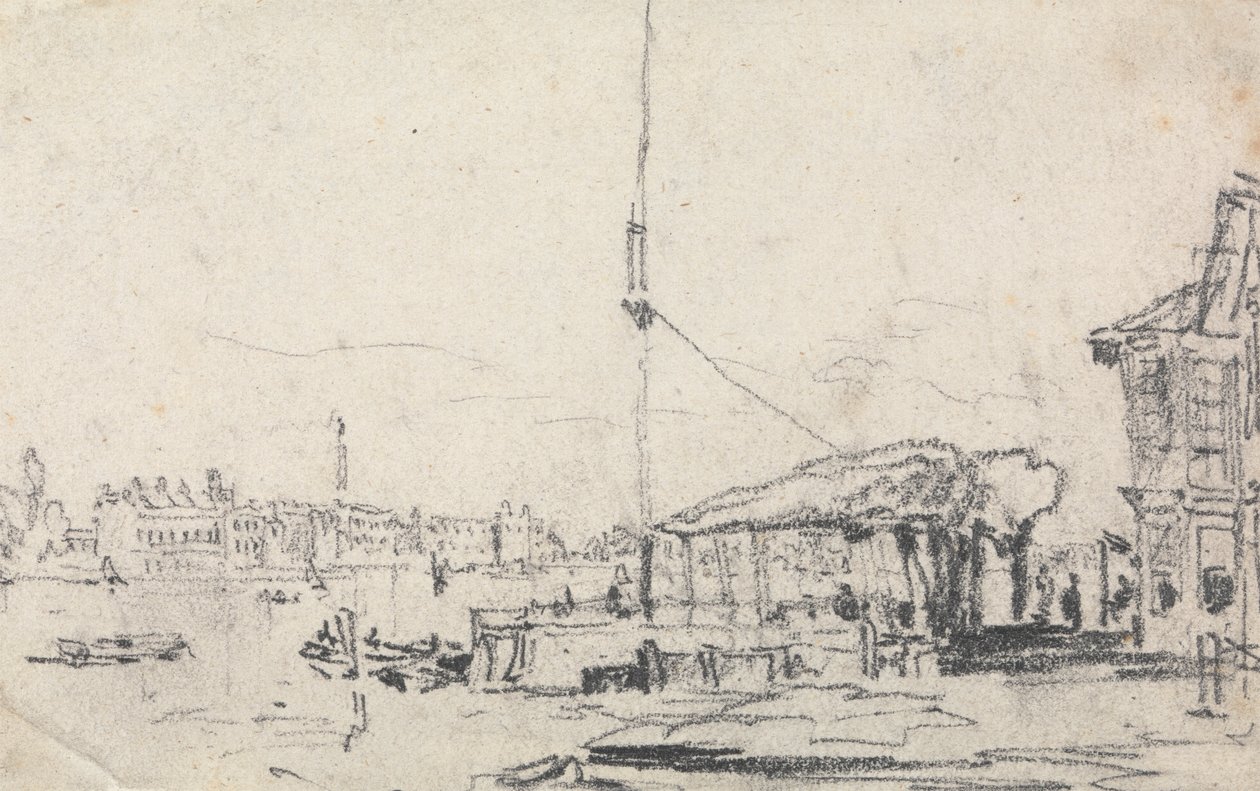 Een uitzicht op de Schelde door David Cox