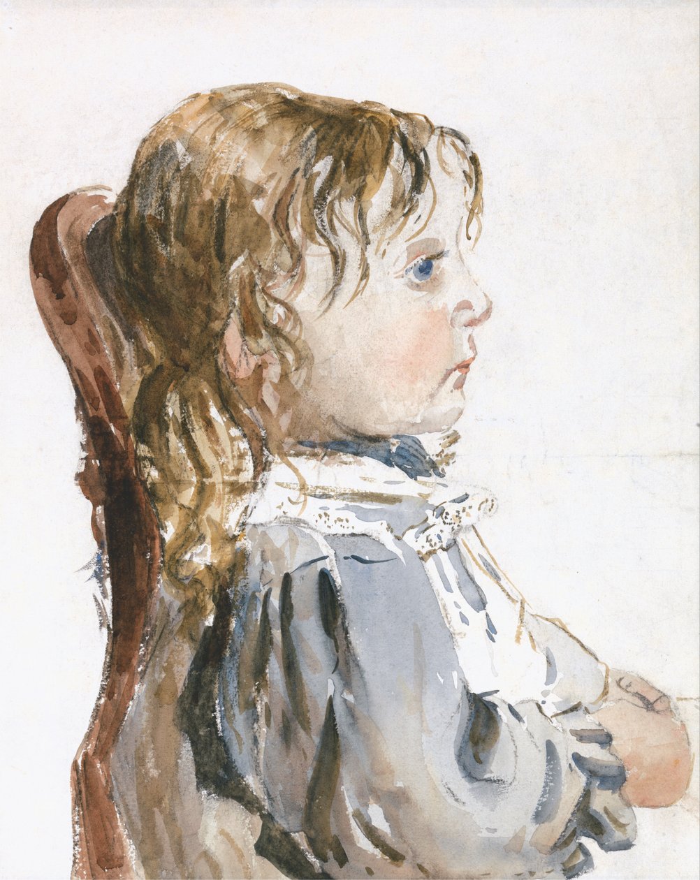 Meisje in een Pinafore door David Cox