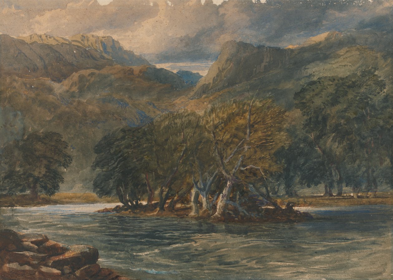 Op de Conway-rivier, Noord-Wales door David Cox