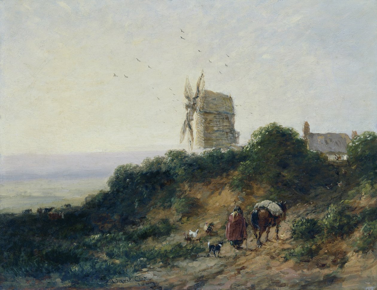 De weg naar de molen door David Cox