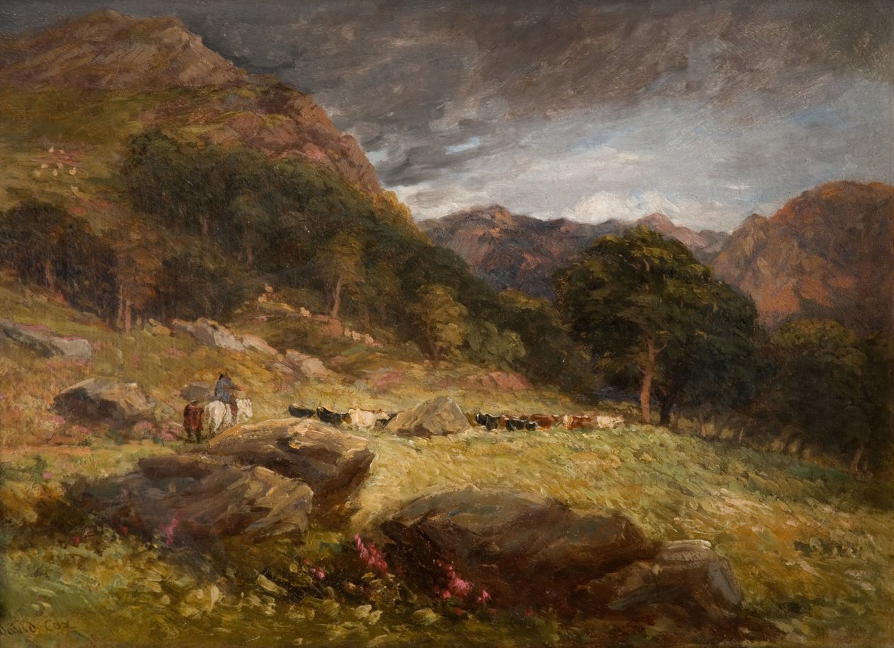 Rijdende vee, 1849 door David Cox the elder